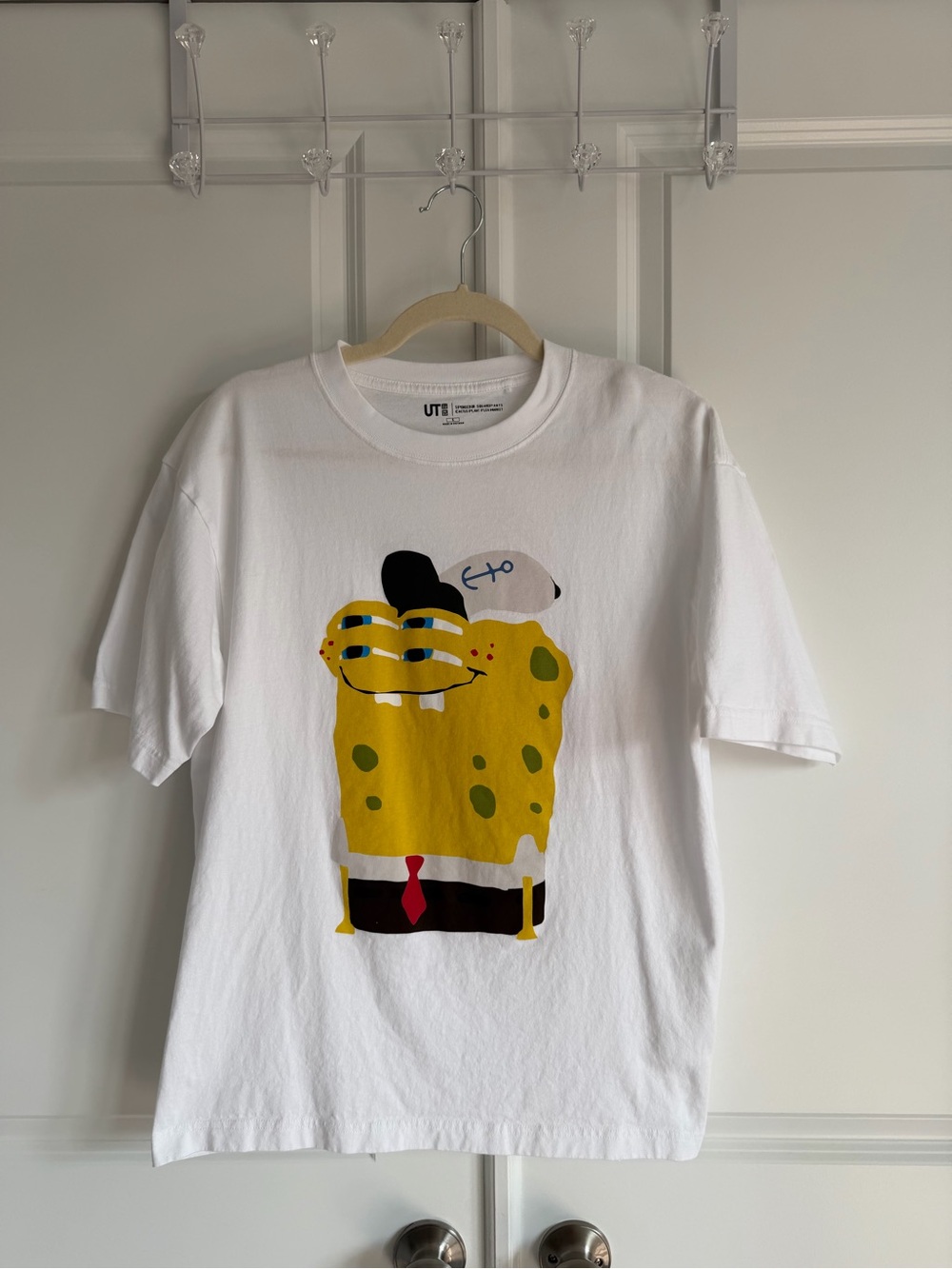 Uniqlo X Cactus Plant Flea Market White Graphic Tee with Yellow and Black Print